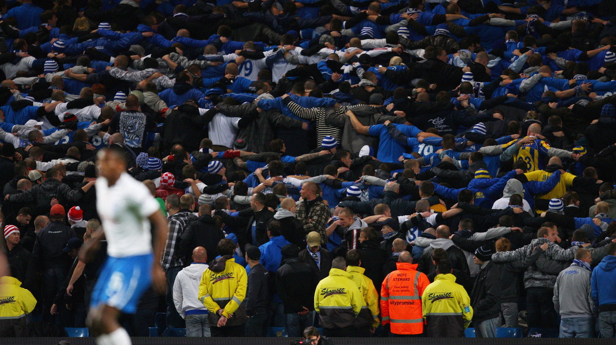 Kibice Lecha Poznań (Manchester City - Lech Poznań, październik 2010)