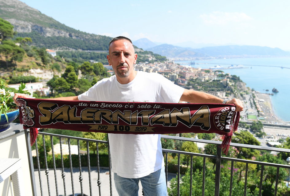 Franck Ribery w Vietri, miejscowości w prowincji Salerno