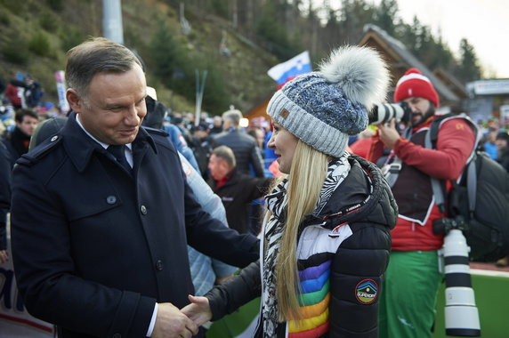 Ewa Bilan-Stoch i Andrzej Duda