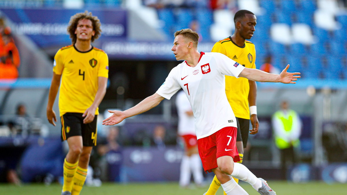 Szymon Żurkowski strzelił gola w meczu Polska U-21 - Polska U-21