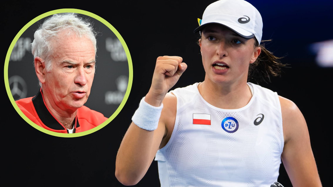 Iga Świątek. W kółku John McEnroe