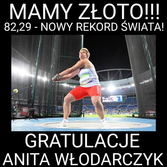 Rio 2016: Anita Włodarczyk zdobyła olimpijskie złoto