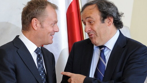 Donald Tusk i Michel Platini