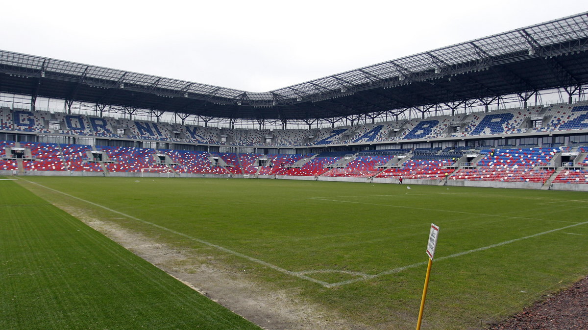 Pilka nozna. Ekstraklasa. Stadion Gornik Zabrze przed otwarciem. 17.02.2016