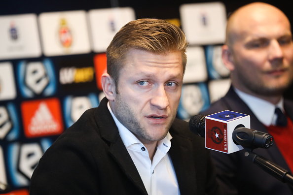 Jakub Błaszczykowski na konferencji prasowej, ogłaszającej jego powrót do Wisły Kraków