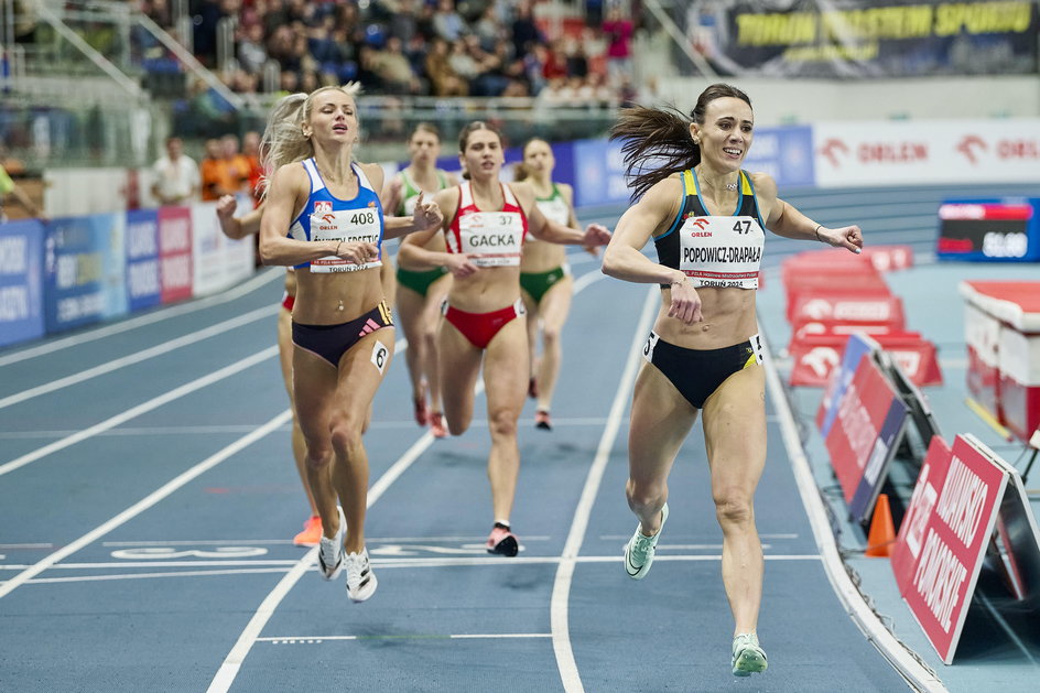 Marika Popowicz-Drapała wygrywa finał biegu na 400 m podczas HMP 2024 w Toruniu