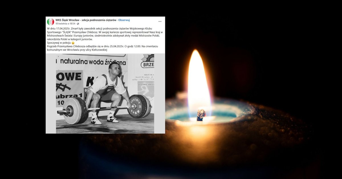 Zmarł Przemysław Chlebosz. Siedmiokrotny mistrz Polski miał 44 lata