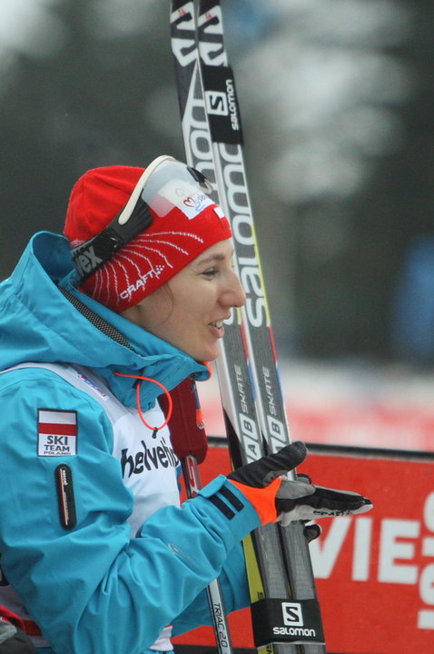 Sylwia Jaśkowiec na podium w prologu Tour de Ski