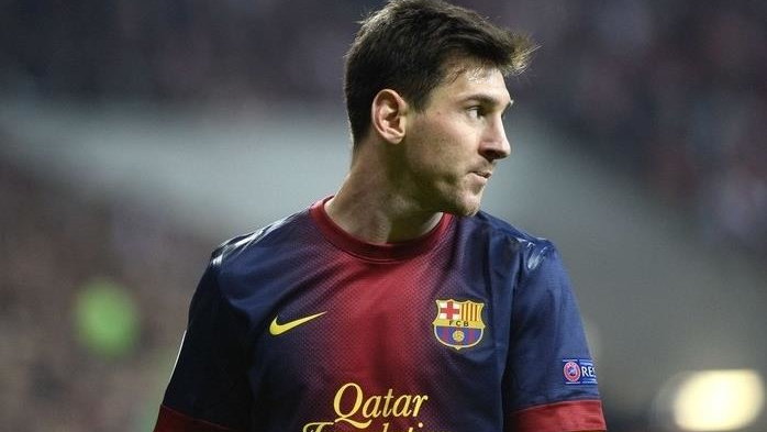 Leo Messi podczas meczu Bayern - Barcelona