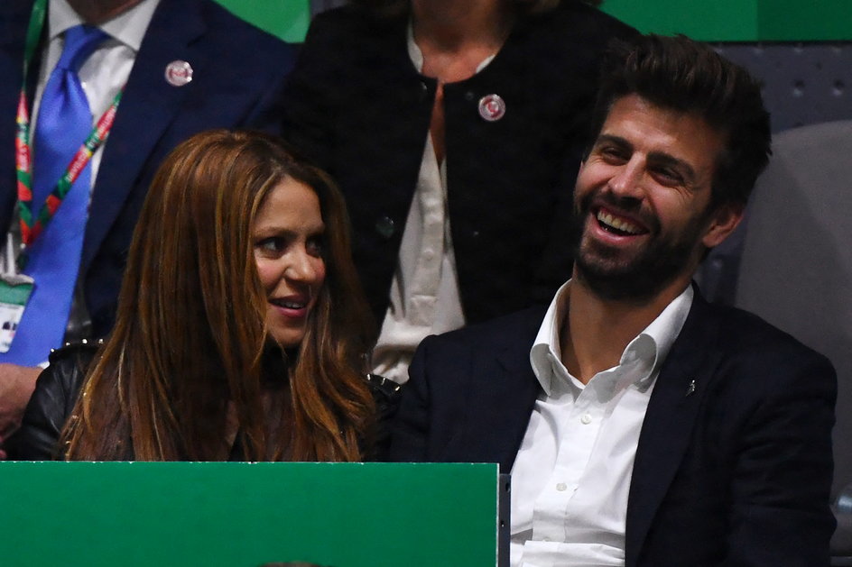 Shakira i Gerard Pique na meczu Pucharu Davisa w 2019 r. 