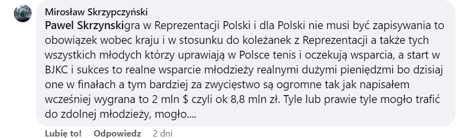 Facebook Mirosława Skrzypczyńskiego
