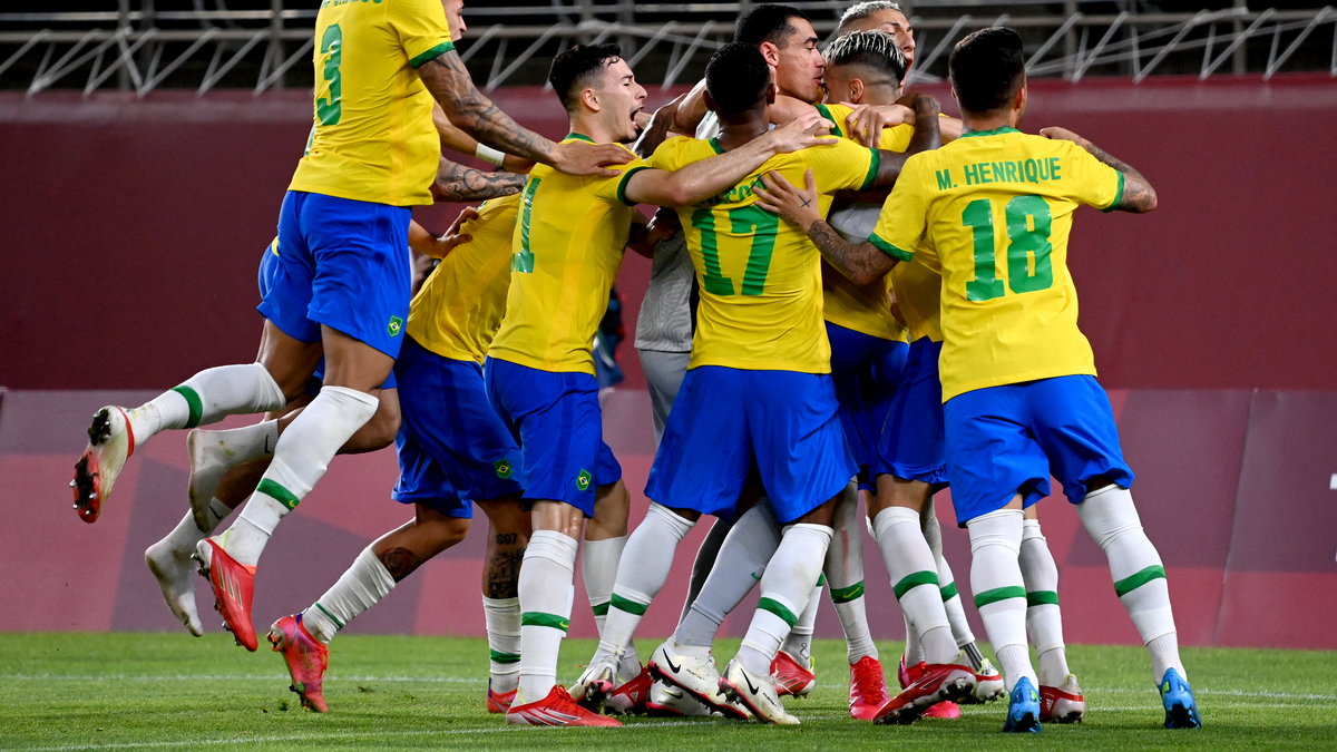 Radość piłkarzy Brazylii