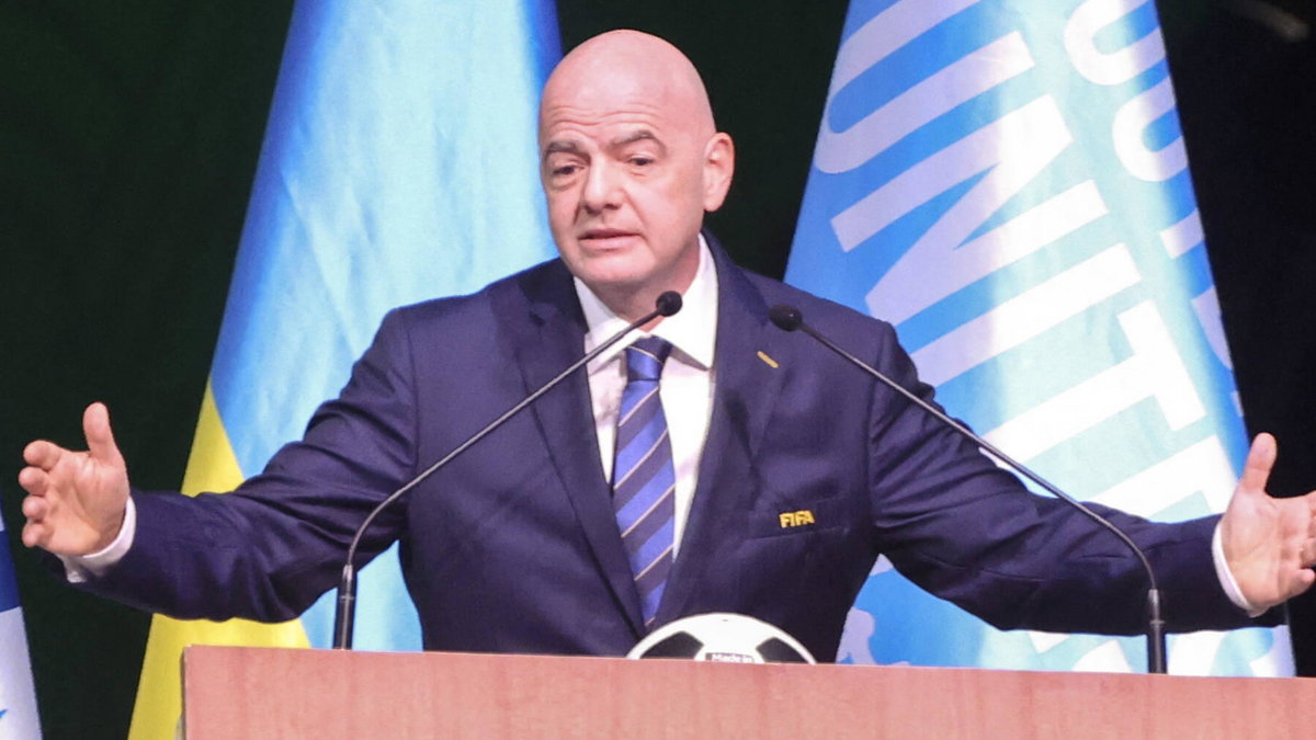 Gianni Infantino na Kongresie FIFA w Kigali