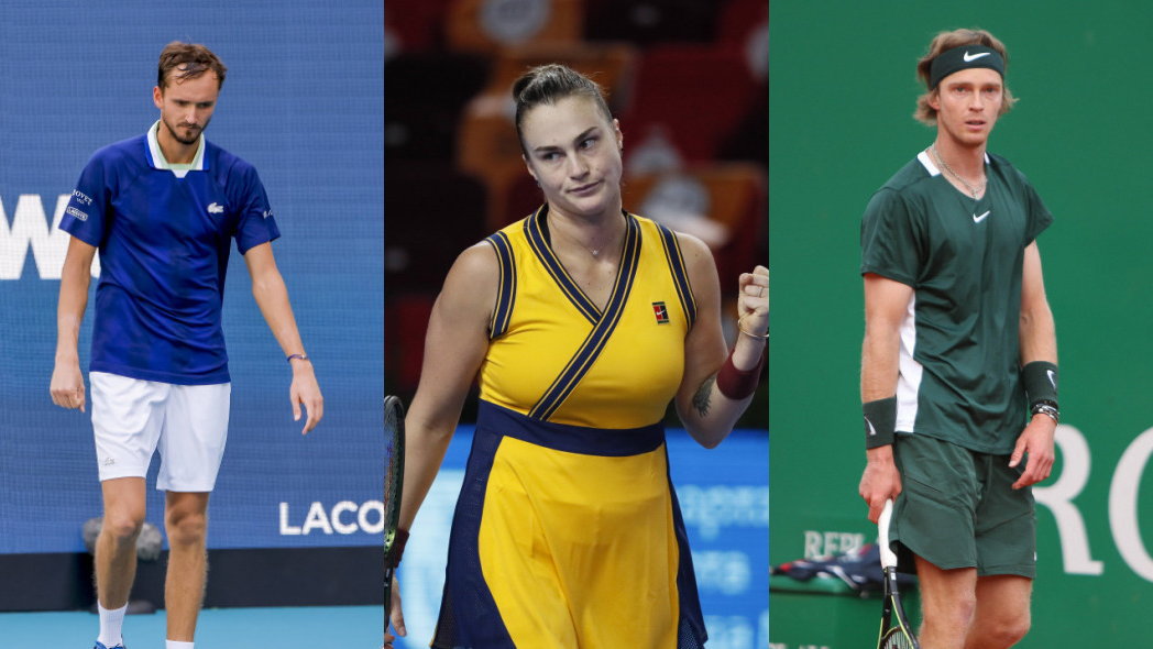 Daniił Miedwiediew, Aryna Sabalenka i Andriej Rublow