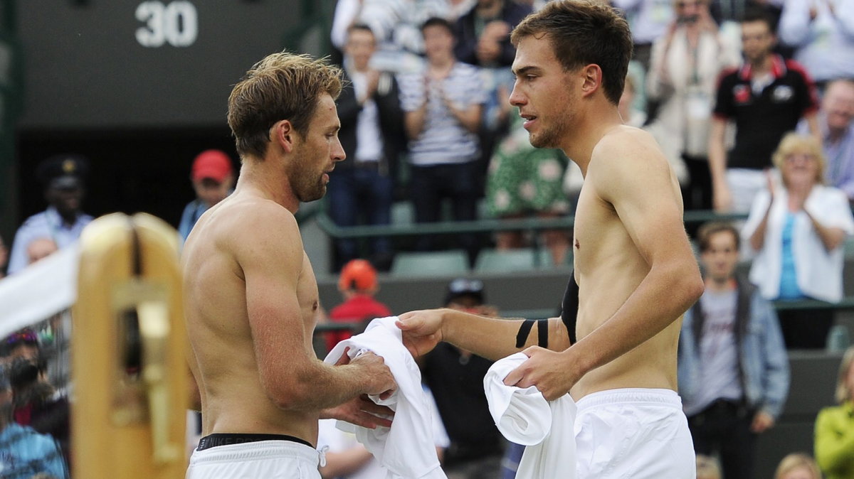 Łukasz Kubot (z lewej) i Jerzy Janowicz (z prawej)