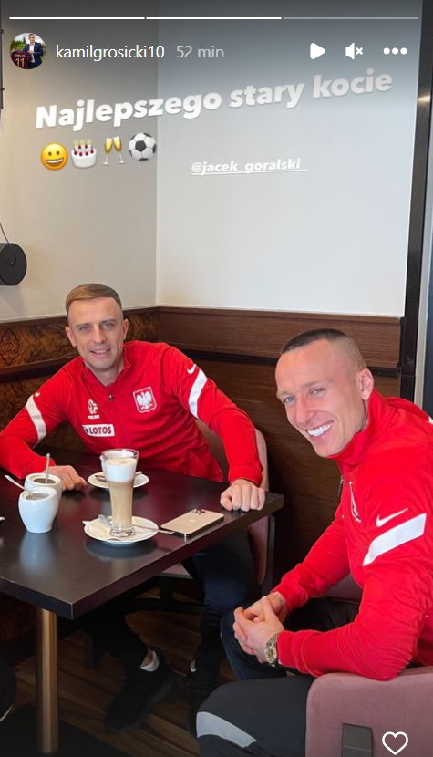 Kamil Grosicki złożył życzenia Jackowi Góralskiemu