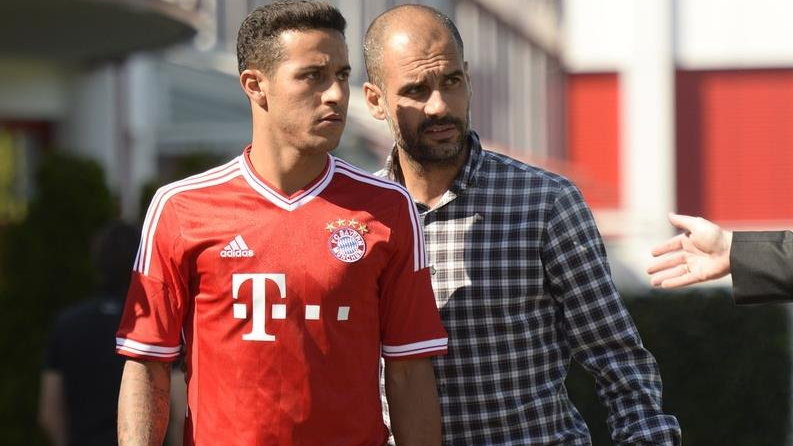 Pep Guardiola i Thiago Alcantara