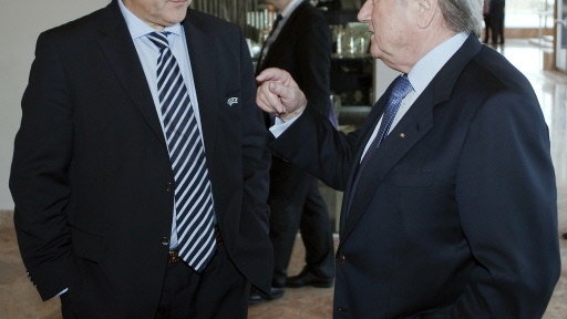 Michel Platini i Sepp Blatter