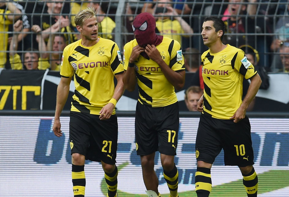 Pierre-Emerick Aubameyang w masce Spidermana