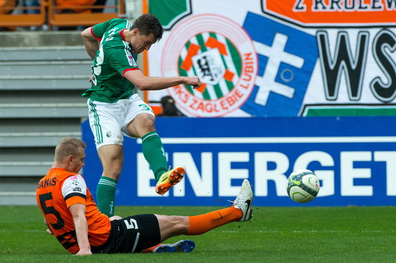 PIŁKARSKA EKSTRAKLASA ZAGŁĘBIE LUBIN KONTRA LEGIA (Adam Banaś Michał Żyro)