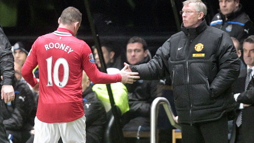 Wayne Rooney i Alex Ferguson (P)