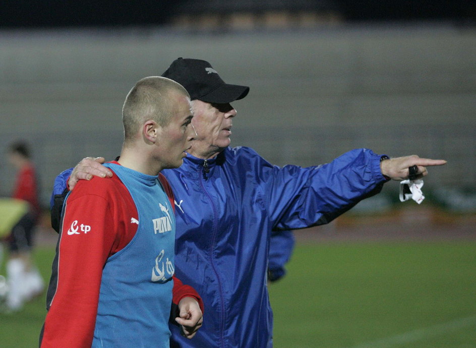 Michał Pazdan i Leo Beenhakker w 2008 roku