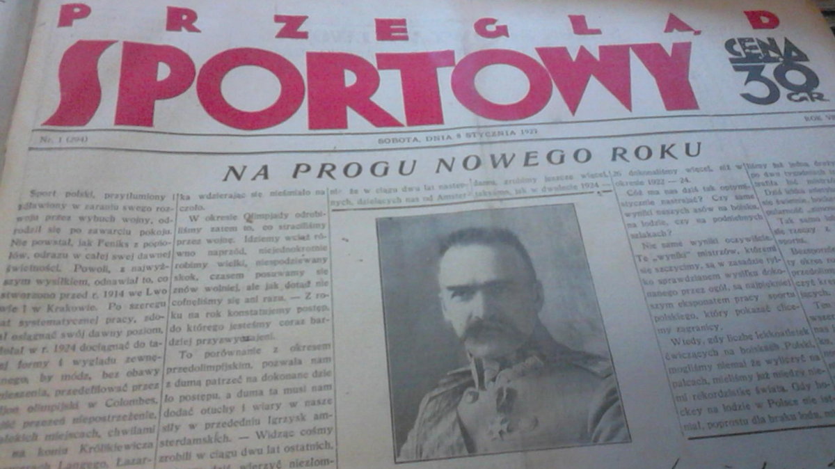 Historia okładka Przeglądu Sportowego 1926 rok