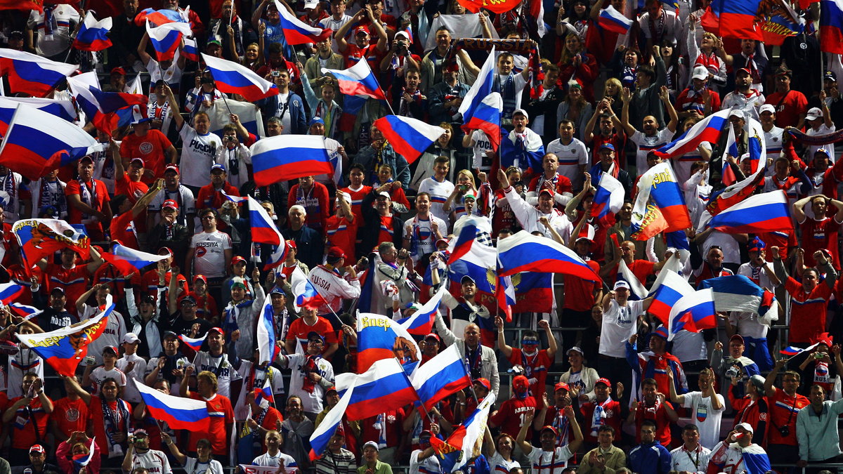 Rosyjscy fani podczas Euro 2018