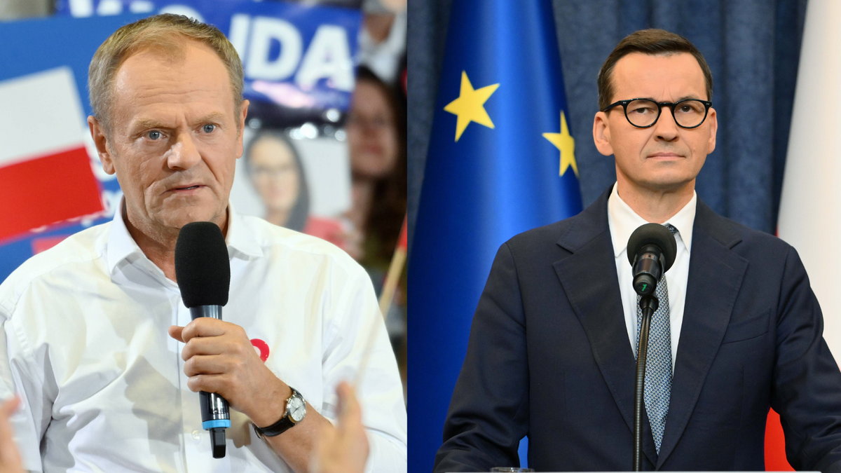 Donald Tusk i Mateusz Morawiecki