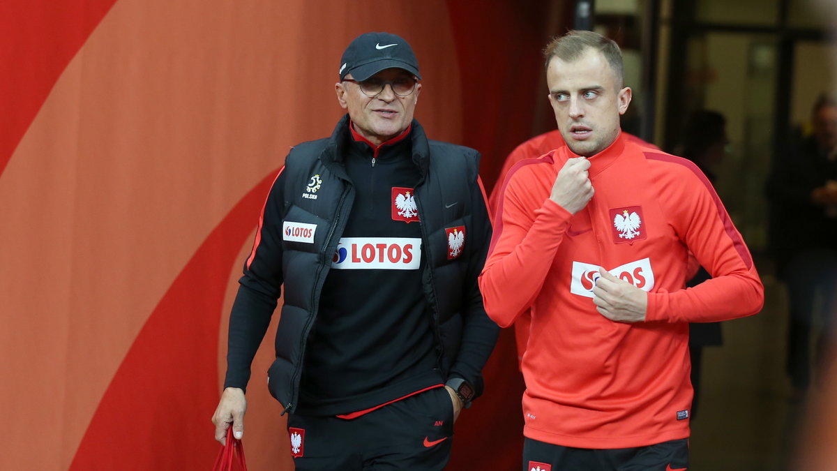 Adam Nawałka i Kamil Grosicki