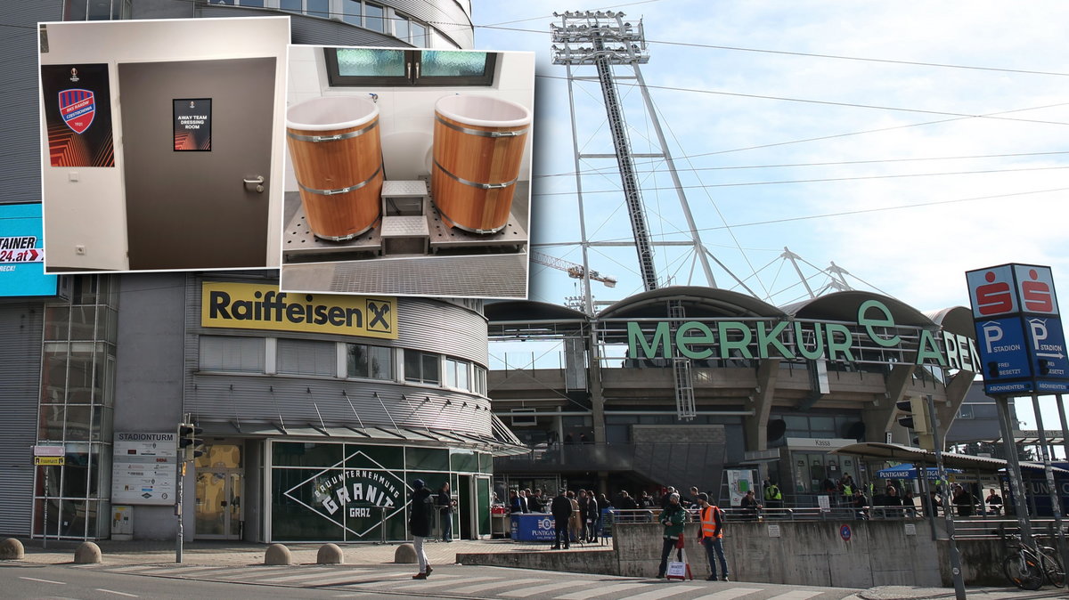 Merkuk Arena i zdjęcia z szatni Sturmu Graz