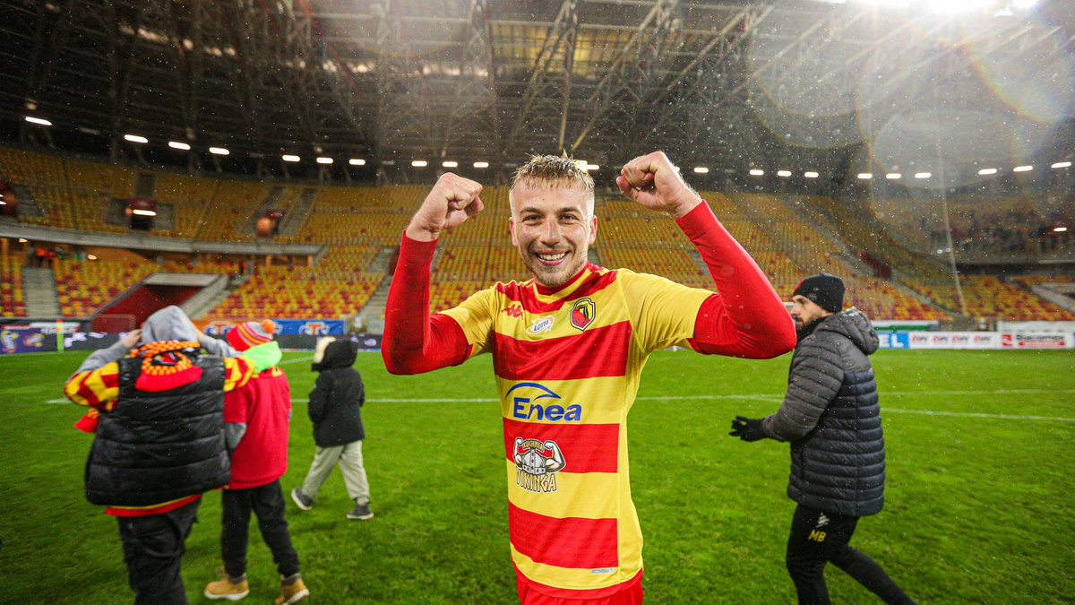 Pilka nozna. PKO Ekstraklasa. Jagiellonia Bialystok - Zaglebie Lubin. 20.10.2023