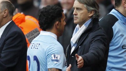 Roberto Mancini i Carlos Tevez