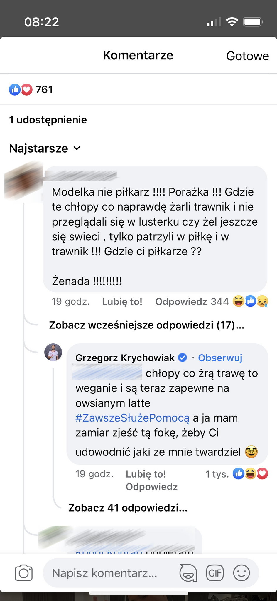 Grzegorz Krychowiak odpowiedział na krytykę internauty