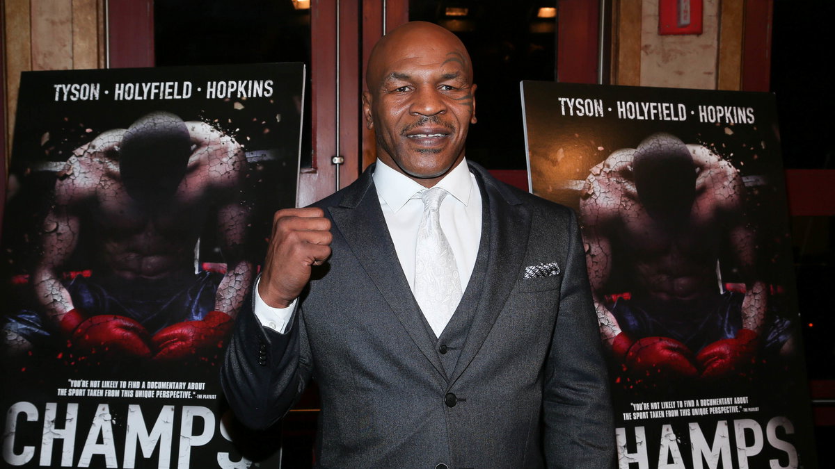 Mike Tyson na premierze filmu "Mistrzowie"