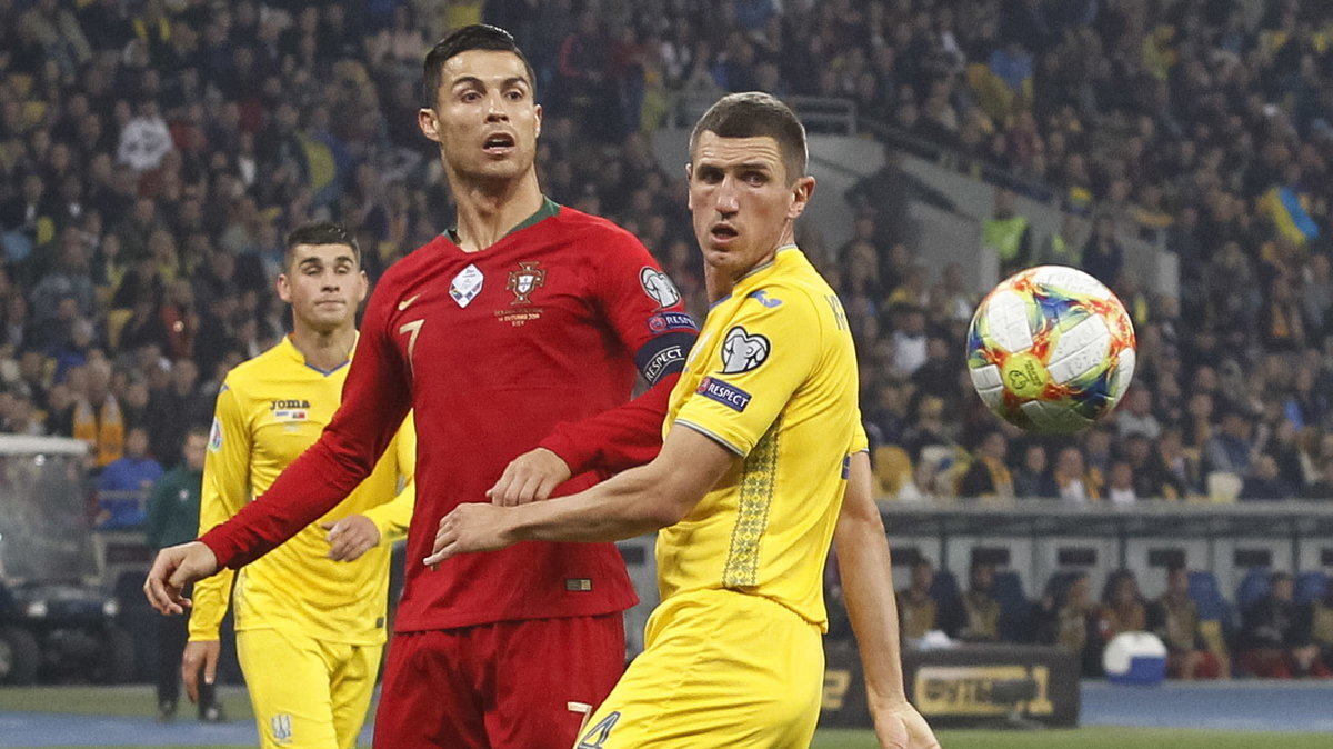 Cristiano Ronaldo w meczu z Ukrainą