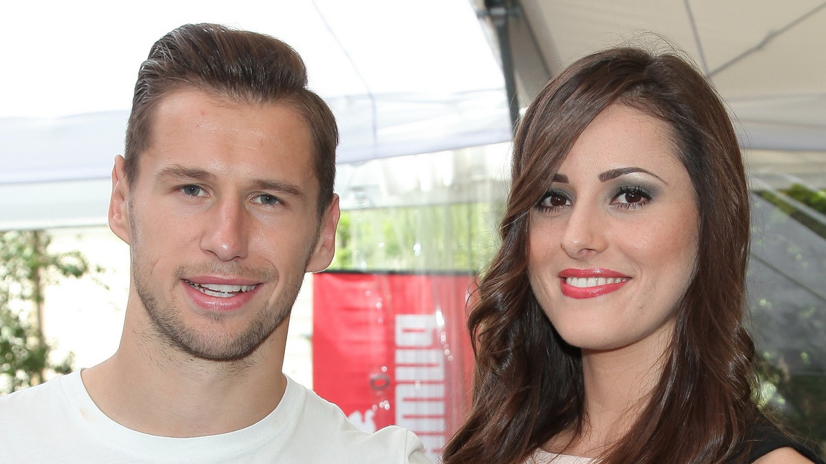 Grzegorz Krychowiak i Celia Jaunat