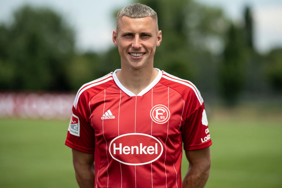 Jakub Piotrowski w barwach Fortuny Dusseldorf