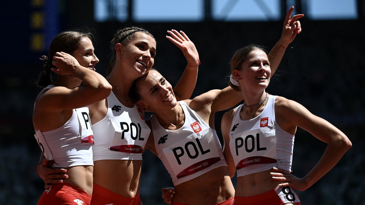 Sztafeta 4x100 m, od lewej: Paulina Paluch, Klaudia Adamek, Marika Popowicz-Drapała i Pia Skrzyszowska