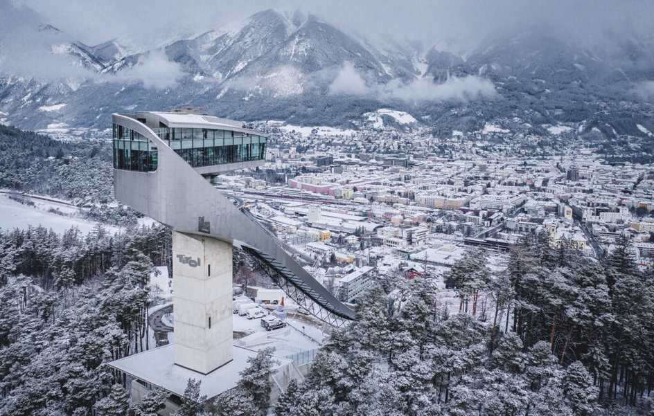 Widok ze skoczni w Innsbrucku