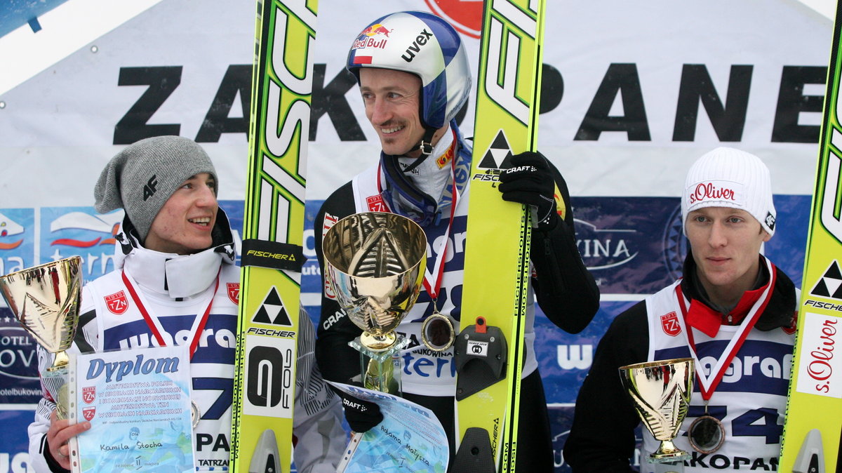 Podium mistrzostw Polski w skokach narciarskich