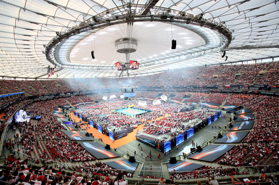 SIATKÓWKA ME CEREMONIA OTWARCIA (Stadion Narodowy podczas ceremonii otwarcia )