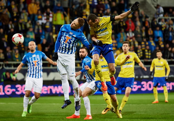 PIŁKA NOŻNA EKSTRAKLASA ARKA GDYNIA - LECH POZNAŃ (Marcus Vinicius i Maciej Gajos)