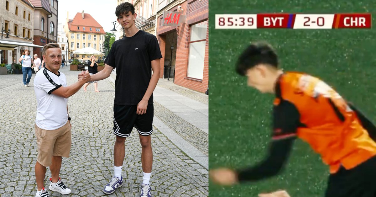 To najwyższy piłkarz w Polsce! A ma dopiero 19 lat i nie gra na bramce