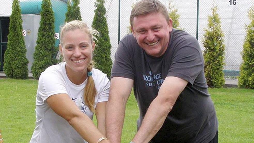 Paweł Ostrowski i Angelika Kerber