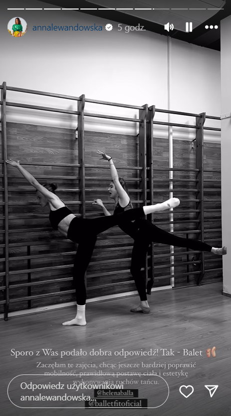 Anna Lewandowska trenuje balet