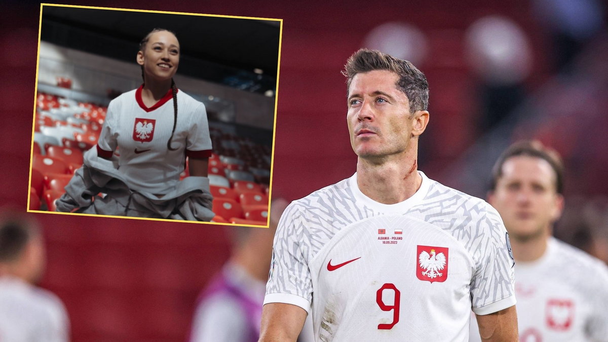 Nowa koszulka (w lewym górnym rogu), Robert Lewandowski w ostatnim trykocie Polaków