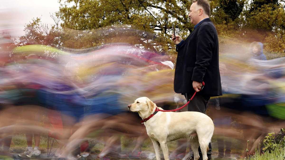 A man with a dog 