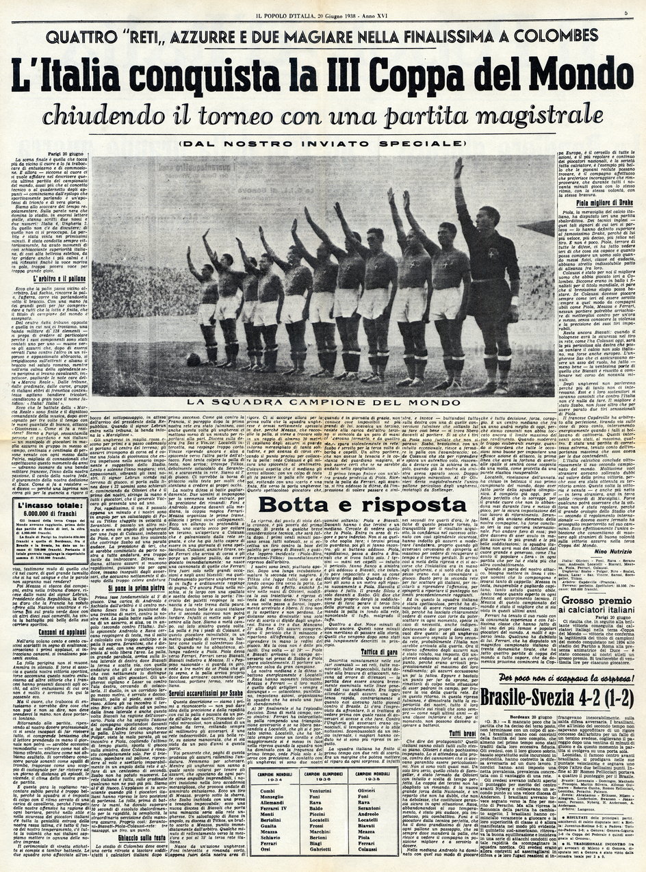 Okłada "Il Popolo d'Italia" z 1938