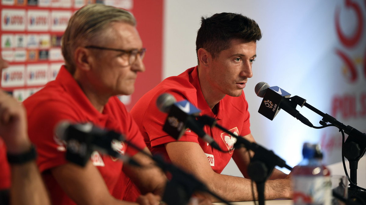 Adam Nawałka i Robert Lewandowski